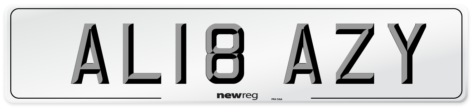 AL18 AZY Number Plate from New Reg